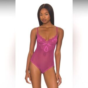 NWT Kat the Label Magenta Bodysuit